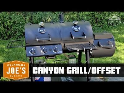 Oklahoma Joe's Canyon Gas Grill Offset Smoker Combo - 1 Year Review - Likes & Dislikes